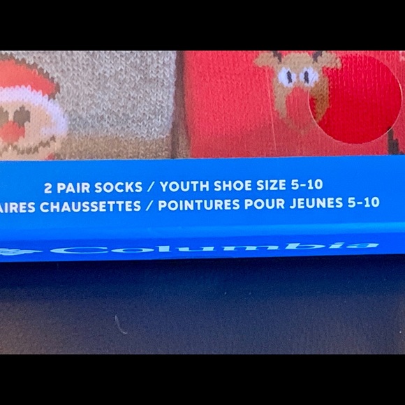 🎄🎄NIB Columbia box set of two Christmas socks - Picture 3 of 4